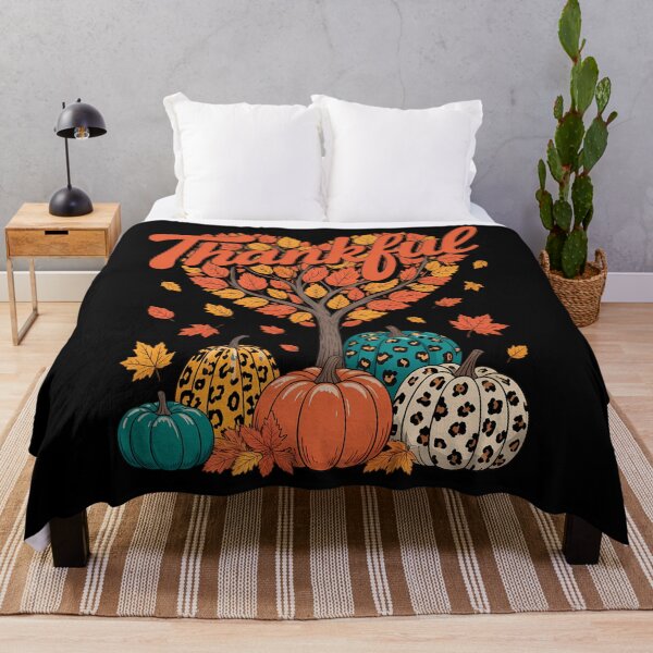 Item preview, Happy Thanksgiving Day Autumn Fall Thankful Pumpkin Leopard designed and sold by LeeEvans222.