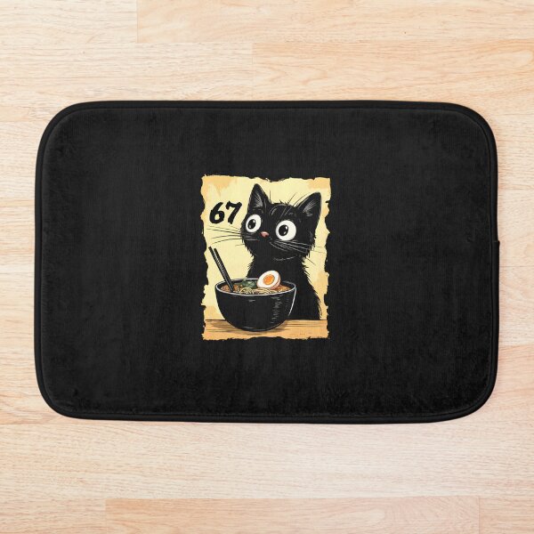 Item preview, Divertido y lindo gato de anime japonés kawaii Ramen 6 7 designed and sold by cawtoon.