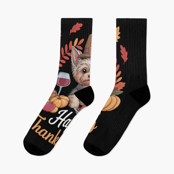 Item preview, Happy Thanksgiving day Yorkie Dog Funny Dog Mom designed and sold by LeeEvans222.