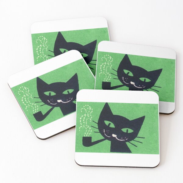 Item preview, Pipe-Smoking Cat Matchbox designed and sold by mamiespaw.