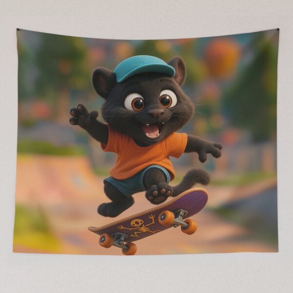 Item preview, Skater Panther designed and sold by Sillytoe.