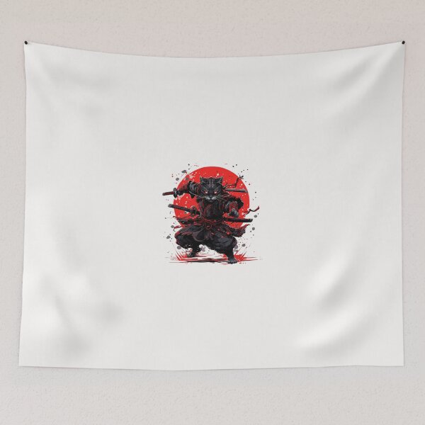 Item preview, Japanese Ninja Cat Graphic For Men Boys Women Kids Premium Tri-Blend designed and sold by cawtoon.