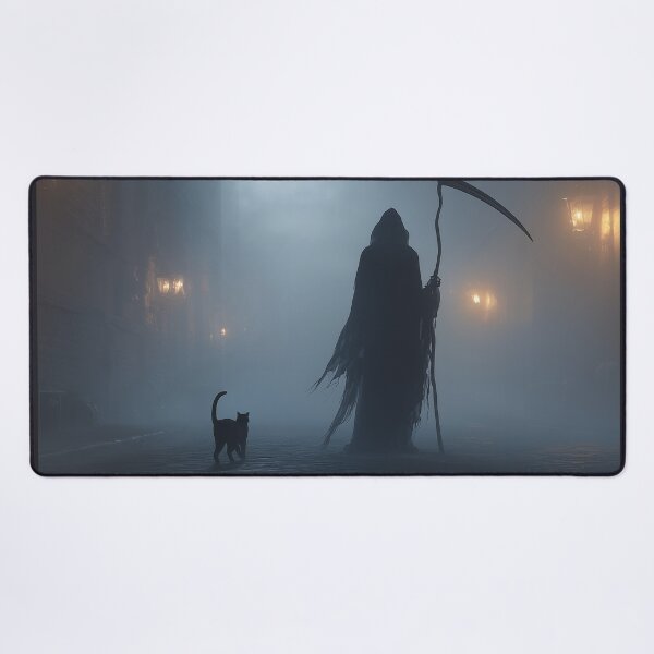 Item preview, Grim and His Cat: Midnight Walk designed and sold by ArgentoArt.