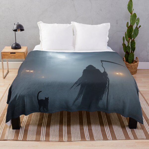 Item preview, Grim and His Cat: Midnight Walk designed and sold by ArgentoArt.