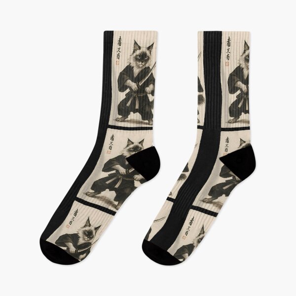 Item preview, Samurai Birman Cat Warrior - Vintage Graphic Japanese Art designed and sold by cawtoon.
