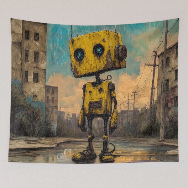 Item preview, Robot amarillo solitario designed and sold by JPugliese.