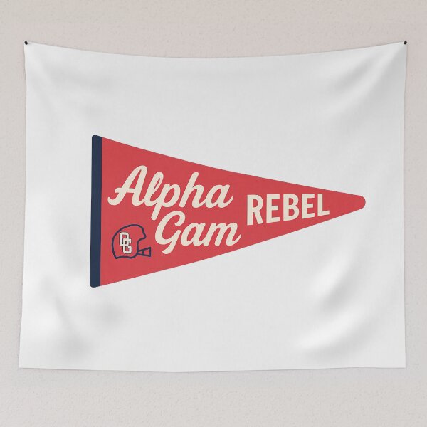 Item preview, Alpha Gam Rebel – Pennant Flag Sorority designed and sold by summer-loving.