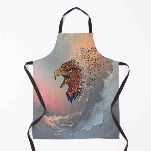 Item preview, Abstract Eagle Head – Fierce Mosaic Wildlife Art with Dispersion Effect designed and sold by DotsNSoul.