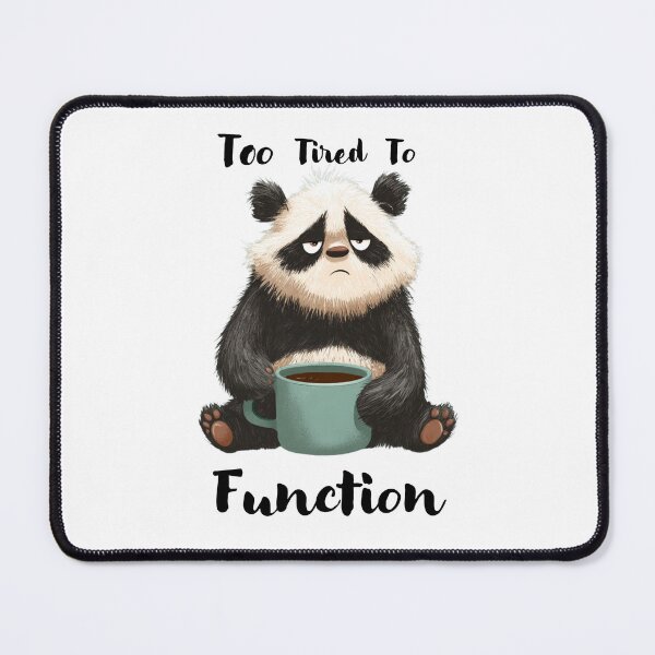 Item preview, Tired Panda with Coffee designed and sold by EastEndTownie.