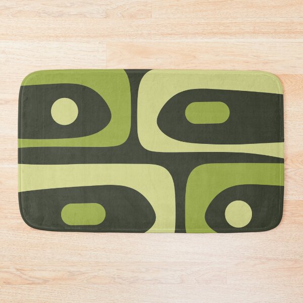 Item preview, Mid Century Modern Abstract Minimalist Piquet Pattern in Retro Chartreuse Green Tones designed and sold by kierkegaard.