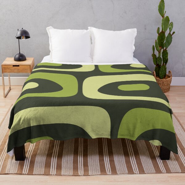 Item preview, Mid Century Modern Abstract Minimalist Piquet Pattern in Retro Chartreuse Green Tones designed and sold by kierkegaard.