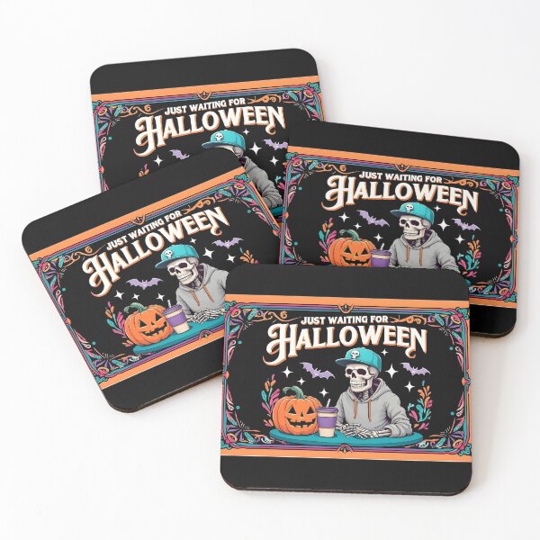 Item preview, Just Waiting For Halloween Funny Retro Skeleton T-Shirt designed and sold by FestivityFinds.
