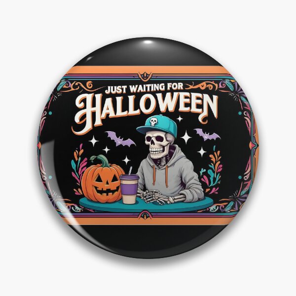 Item preview, Just Waiting For Halloween Funny Retro Skeleton T-Shirt designed and sold by FestivityFinds.