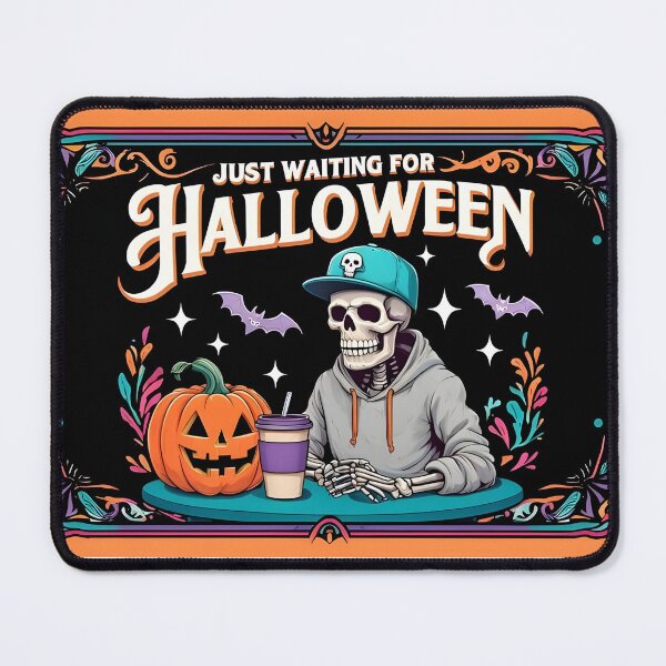 Item preview, Just Waiting For Halloween Funny Retro Skeleton T-Shirt designed and sold by FestivityFinds.