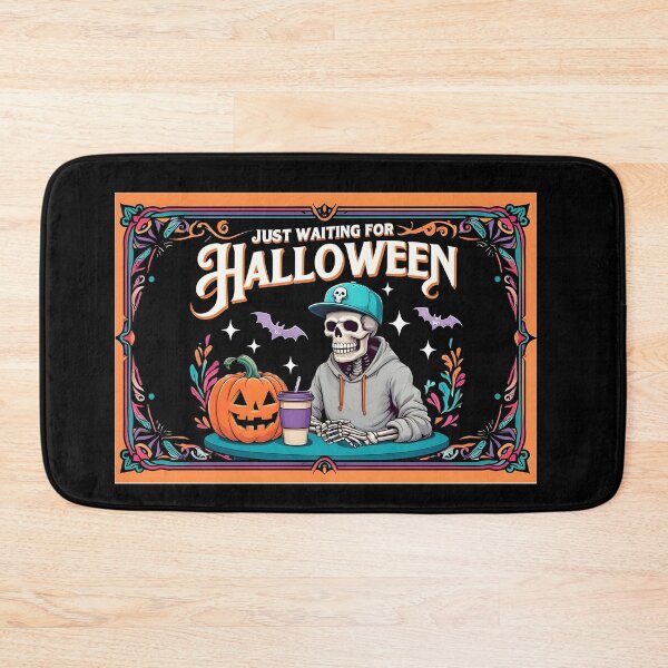 Item preview, Just Waiting For Halloween Funny Retro Skeleton T-Shirt designed and sold by FestivityFinds.