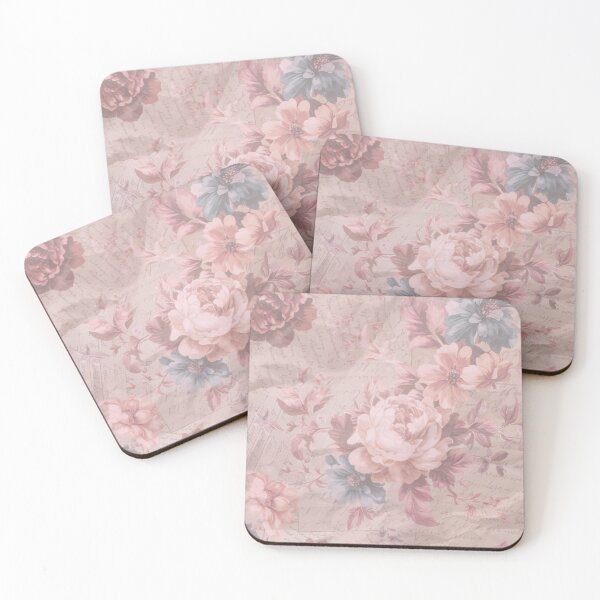 Item preview, Romantic Pink Floral and Love Letters designed and sold by MichalisStudio.