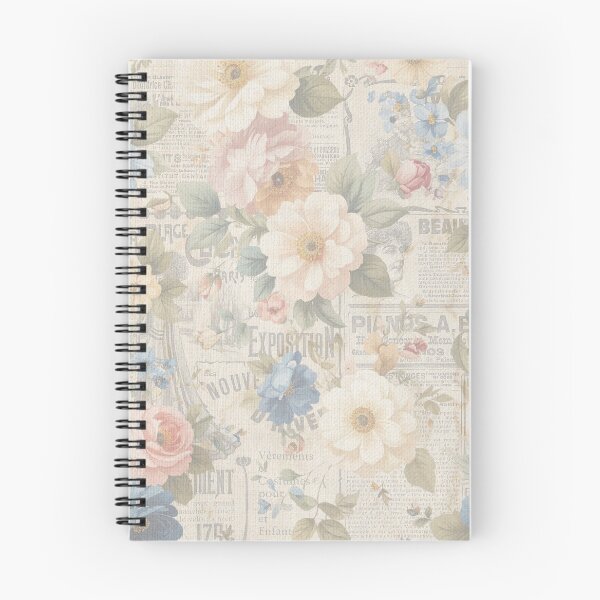 Item preview, Papel de periódico floral vintage designed and sold by MichalisStudio.