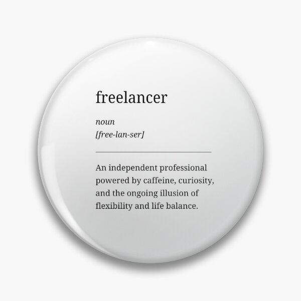 Item preview, Freelancer Definition – Caffeine and Curiosity Funny Quote Design designed and sold by RosieKingArt.