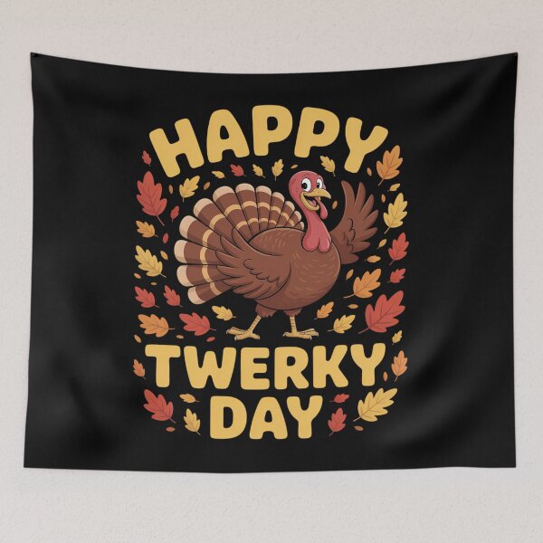 Item preview, Happy Twerky Day Turkey Butt Funny Thanksgiving Twerk Dance designed and sold by ticlitule.