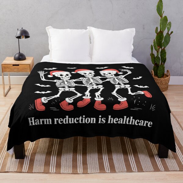 Item preview, Harm Reduction Skeleton Dancing Christmas Overdose Awareness designed and sold by ticlitule.
