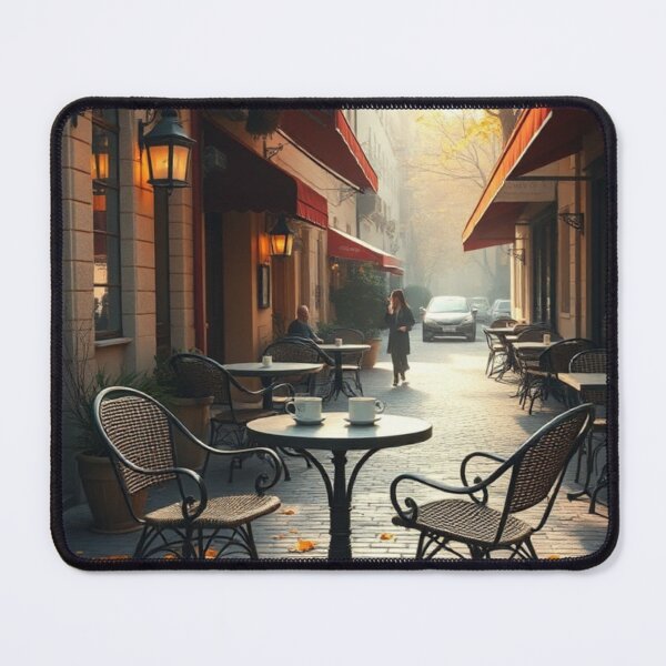 Item preview, Empty Tables, Cozy Autumn Glow | European Cafe Alley designed and sold by Vida e Arte.