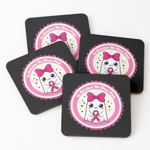 Item preview, In October We Wear Pink Ghost Breast Cancer Awareness T-Shirt designed and sold by FestivityFinds.