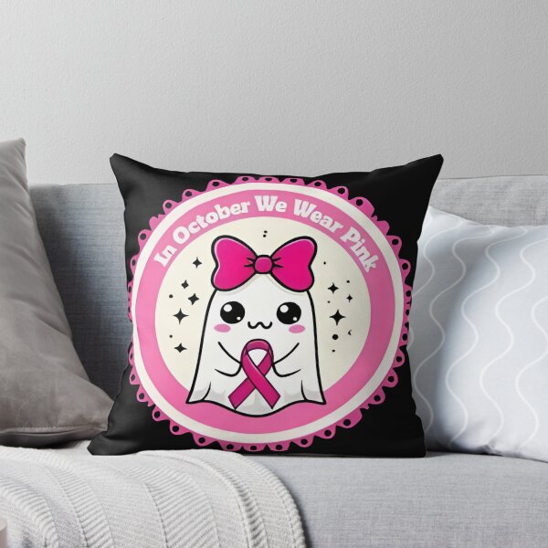 Item preview, In October We Wear Pink Ghost Breast Cancer Awareness T-Shirt designed and sold by FestivityFinds.