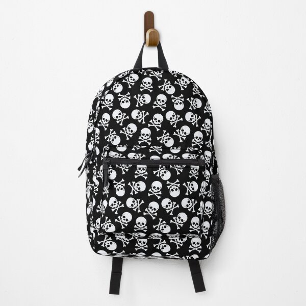 Item preview, Black and White Skull with Crossbones Pattern designed and sold by OddsomeOddree.