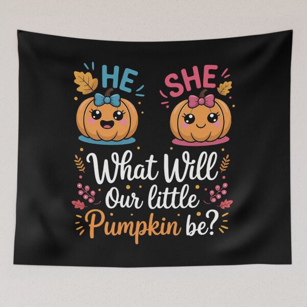 Item preview, He Or She What Will Our Little Pumpkin Be Thanksgiving designed and sold by BiellaSar.