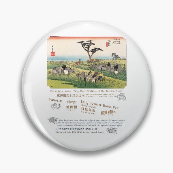 Item preview, No.40: Chiryū - Early Summer Horse Fair | The 53 Stations of the Tokaido | Hiroshige designed and sold by OMOMUK47.