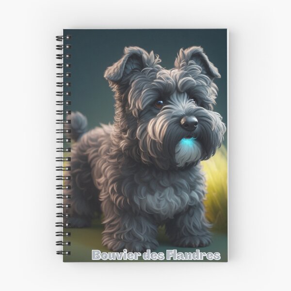 Item preview, Stylized Portrait of a Fluffy Bouvier des Flandres in a Peaceful Setting designed and sold by KJ-Books.