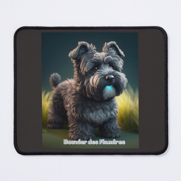 Item preview, Stylized Portrait of a Fluffy Bouvier des Flandres in a Peaceful Setting designed and sold by KJ-Books.