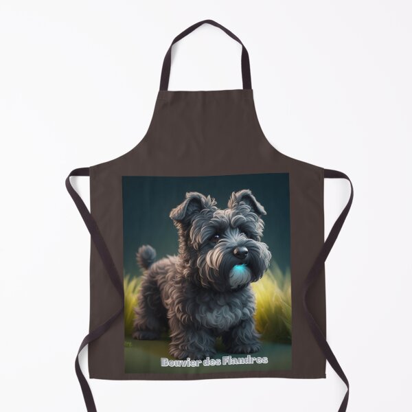 Item preview, Stylized Portrait of a Fluffy Bouvier des Flandres in a Peaceful Setting designed and sold by KJ-Books.