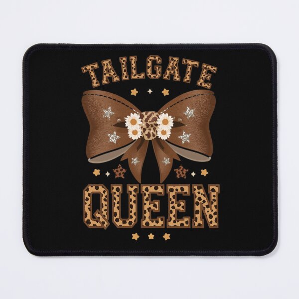 Item preview, Tailgate Queen Leopard Print Football Bow T-Shirt designed and sold by FestivityFinds.