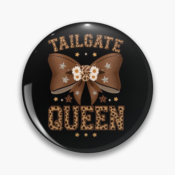 Item preview, Tailgate Queen Leopard Print Football Bow T-Shirt designed and sold by FestivityFinds.