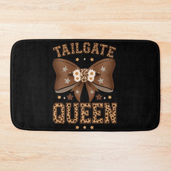 Item preview, Tailgate Queen Leopard Print Football Bow T-Shirt designed and sold by FestivityFinds.