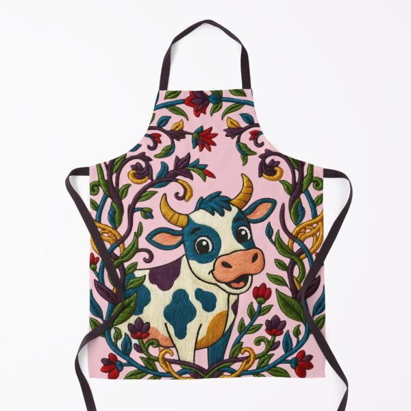 Item preview, Happy Cow Among Spring Flowers designed and sold by Ciervo Primavera.