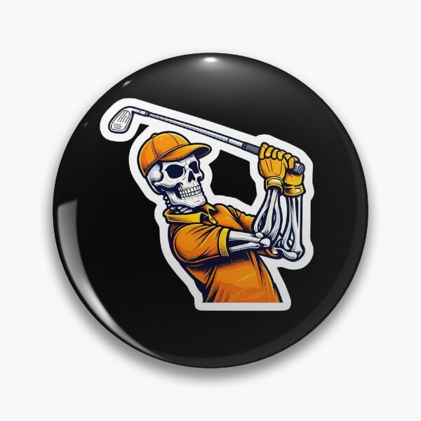 Item preview, Cool Skeleton Playing Golf Funny Golfer Sticker designed and sold by FestivityFinds.