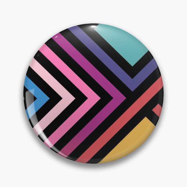 Item preview, Rainbow Geometric Chevron Pattern Black Stripes designed and sold by Ed & Harmony.