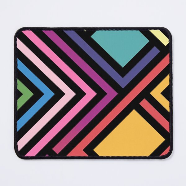 Item preview, Rainbow Geometric Chevron Pattern Black Stripes designed and sold by Ed & Harmony.