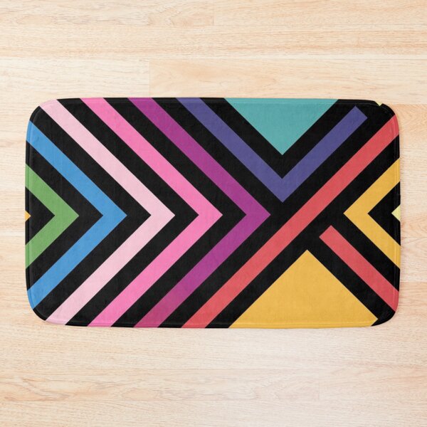 Item preview, Rainbow Geometric Chevron Pattern Black Stripes designed and sold by Ed & Harmony.