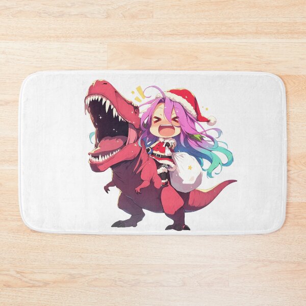 Item preview, Jibril No Game No Life Anime Christmas Dinosaur Santa Claus Kawaii Chibi Style designed and sold by HumbertoValveno.