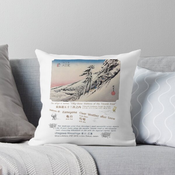 Item preview, No.47: Kameyama - Clear Weather after Snow| The 53 Stations of the Tokaido | Hiroshige designed and sold by OMOMUK47.