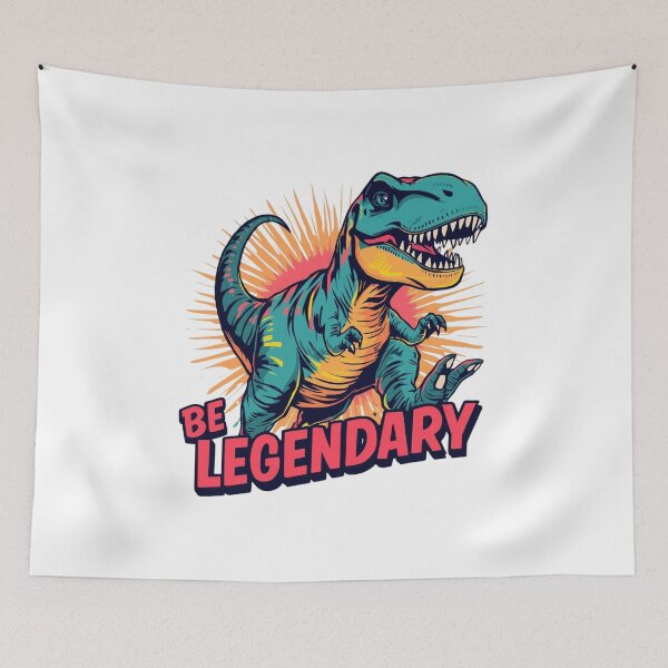Item preview, Cool Dinosaur with ‘BE LEGENDARY’ Text designed and sold by Vectorfever.