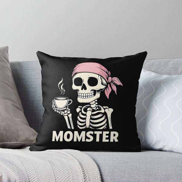 Item preview, Momster Funny Skeleton Coffee Halloween T-Shirt designed and sold by FestivityFinds.