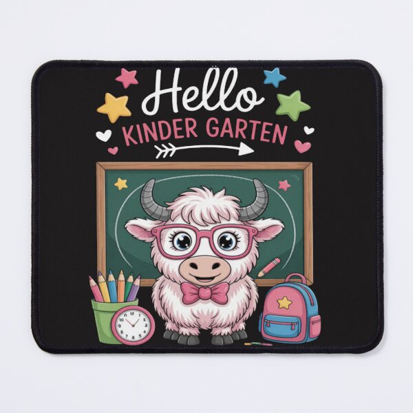 Item preview, Hello Kinder Garten Cute Cow Back To School Teacher designed and sold by Ikwalima.