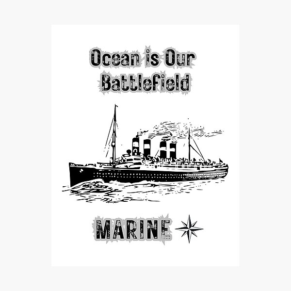Item preview, Ocean Is Our Battlefield – Navy Warship Design designed and sold by Umbrella urban.