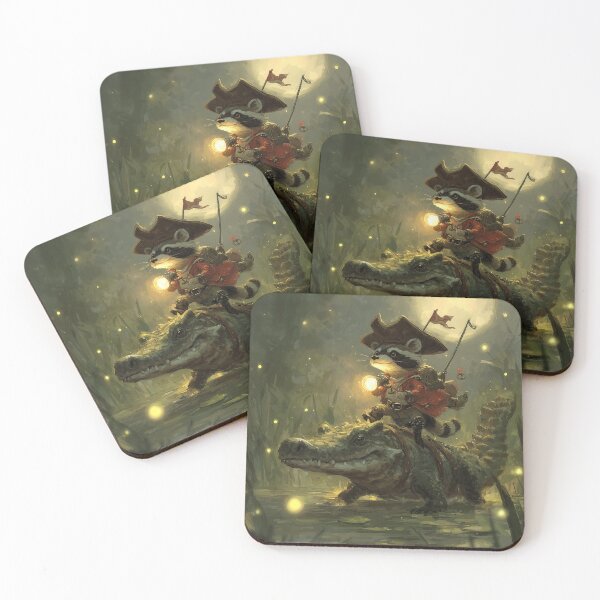 Item preview, Captain Raccoon & The Swamp Beast designed and sold by ArgentoArt.
