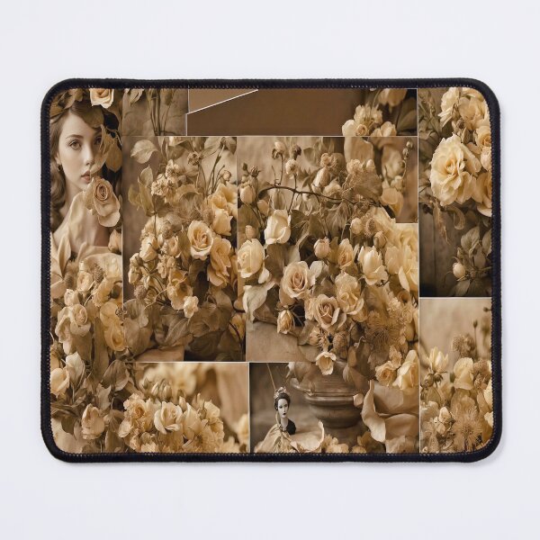 Item preview, Vintage Rose Collage – Sepia Floral Elegance designed and sold by SamartkitDesign.