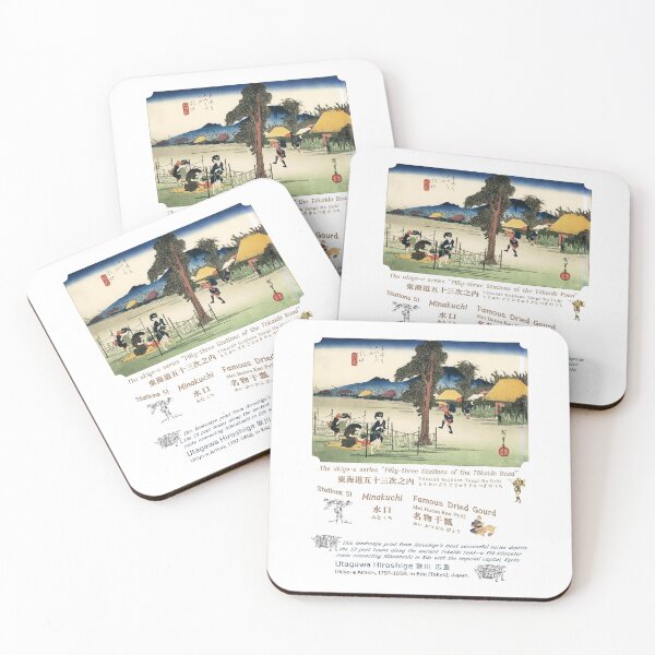 Item preview, No.52: Minakuchi - Famous Dried Gourd | The 53 Stations of the Tokaido | Hiroshige designed and sold by OMOMUK47.